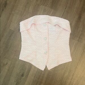 SHEIN Light Pink Strapless Top